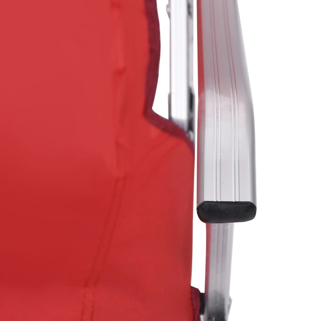 Foldable Camping Chairs 2 pcs Red